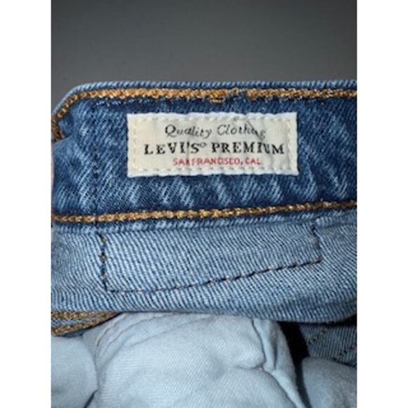 Levis 501 S Men's 29x28 Blue Jeans Button Fly Skinny Denim 5 Pocket - Picture 4 of 13